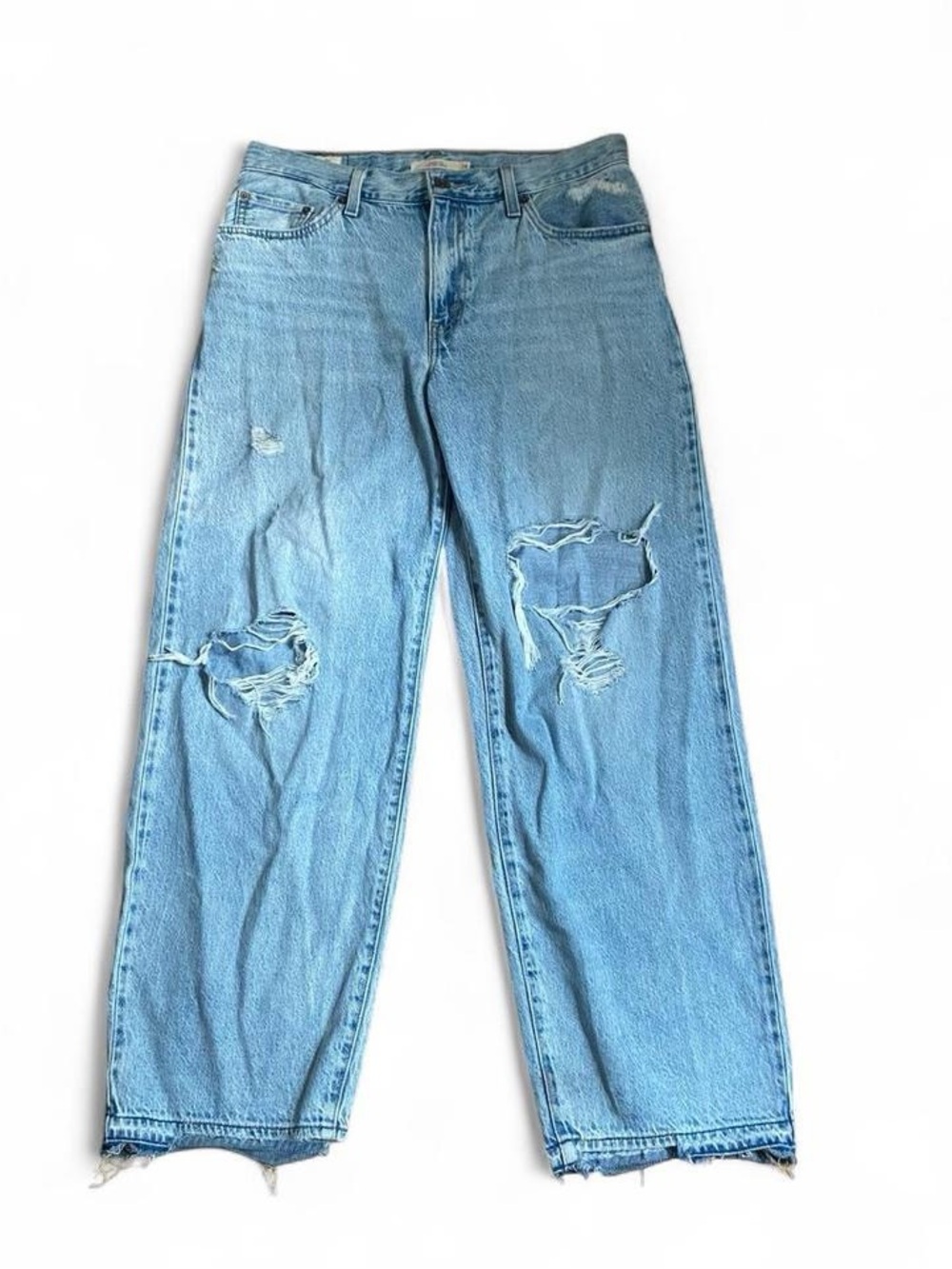 Levis Baggy Das Blue Ripped Distressed Jeans 28